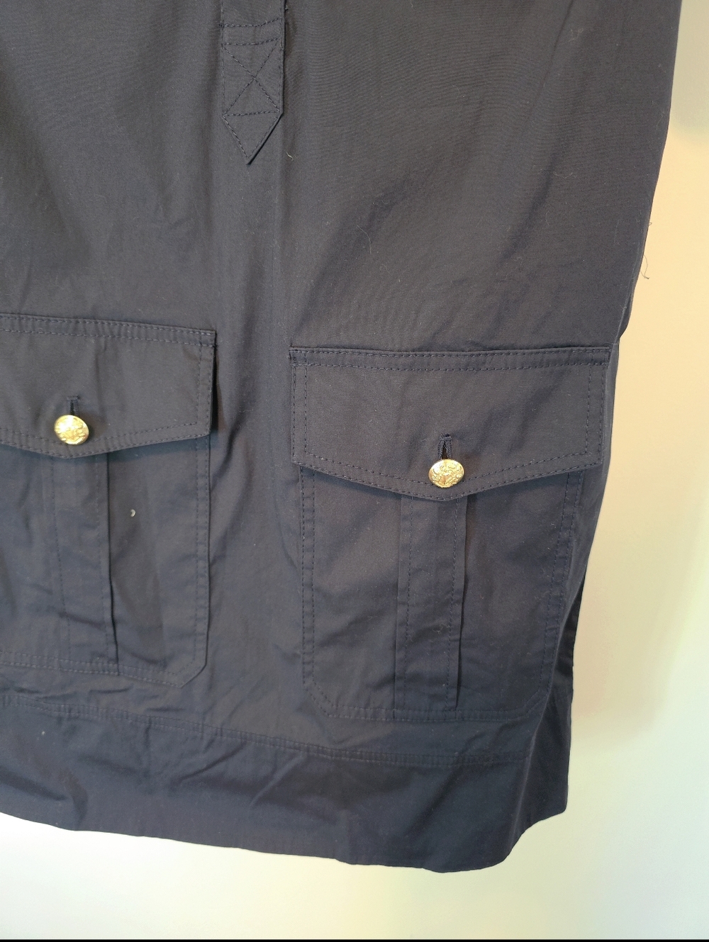 Veronica Beard Lucca Navy Blue Cargo Cotton Shift Dress Size US 6 - Picture 10 of 13